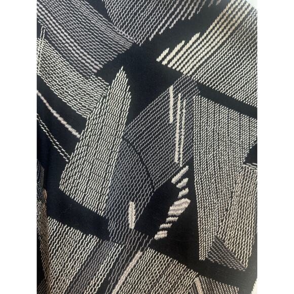 Chico’s One size Black and Metallic gold Mix Pattern Shawl Wrap Drape - Picture 4 of 8